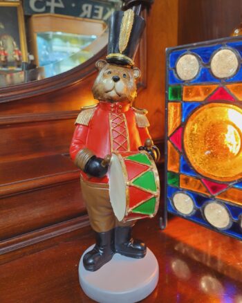 Bass Drum Christmas Bear Statue