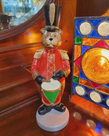 Snare Drum Christmas Bear Statue