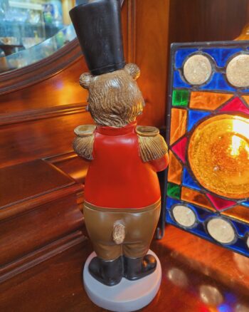 Horn Playing Christmas Bear Statue