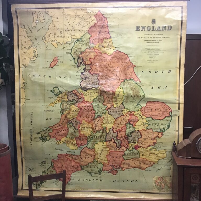 Vintage School Map of England