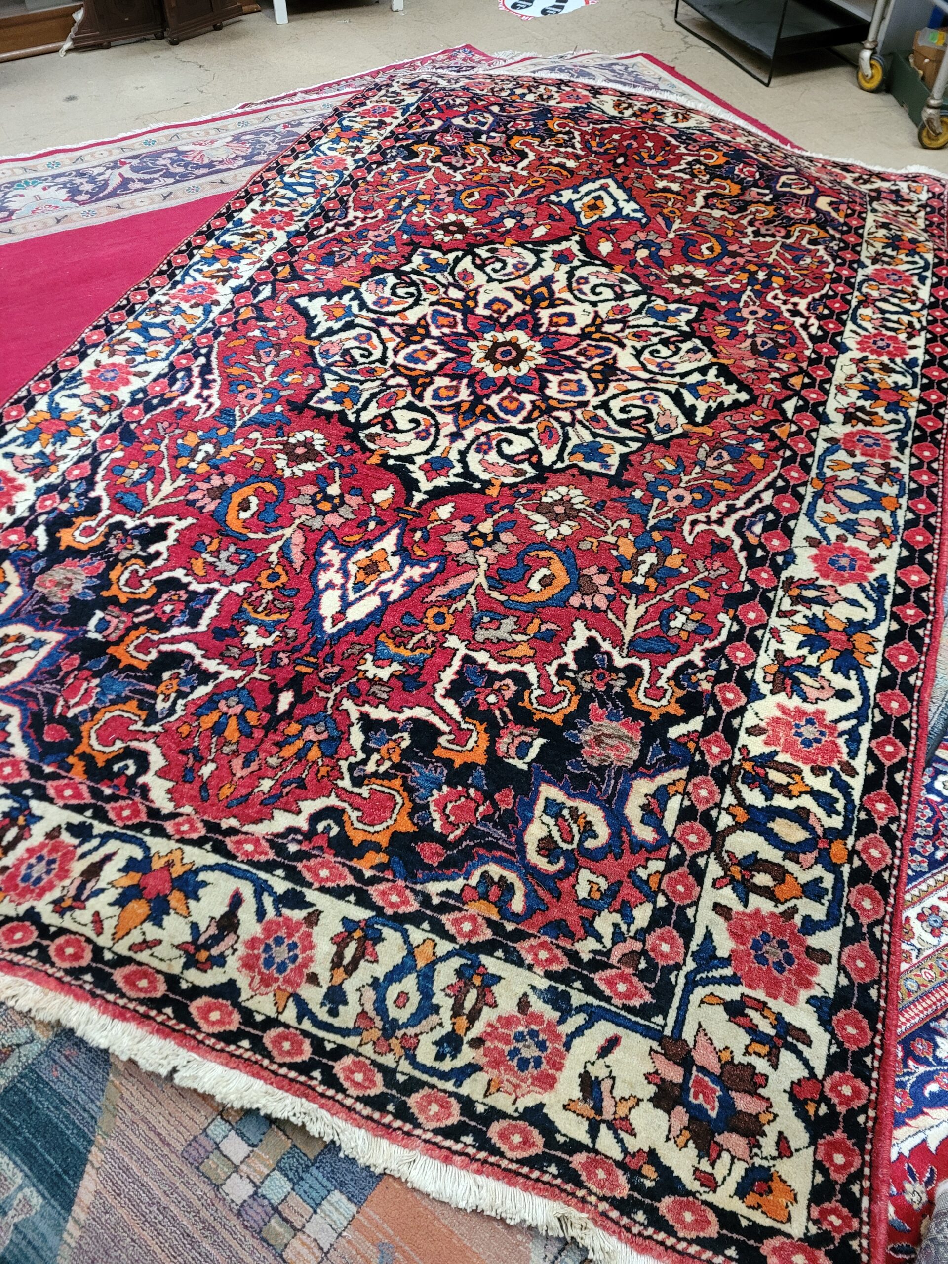 Handwoven Afghan Rug – Floral Medallion Design 268cm x 161cm [OTSE23]