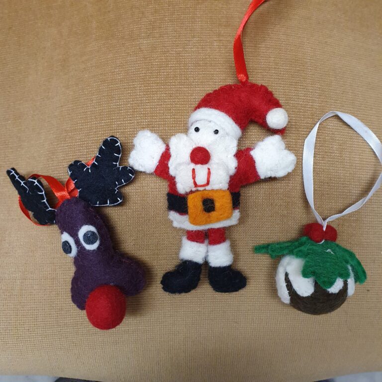 Hand Made Felt Christmas Decorations