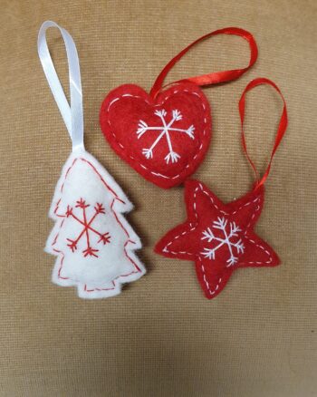 Alternative view of Any 4 felt Christmas Decorations