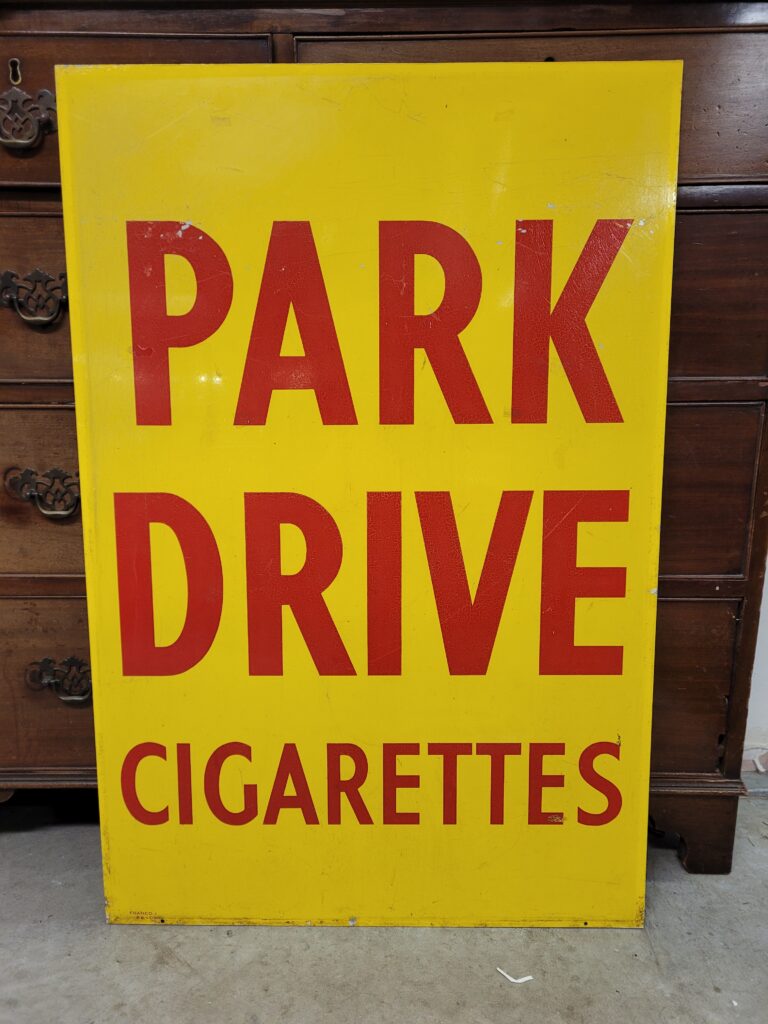 Park Drive Cigarettes Metal Sign