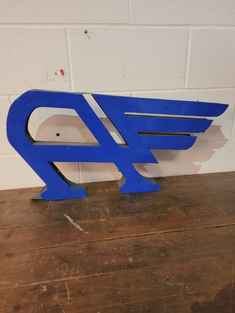 Metal Austin "Flying A" Sign