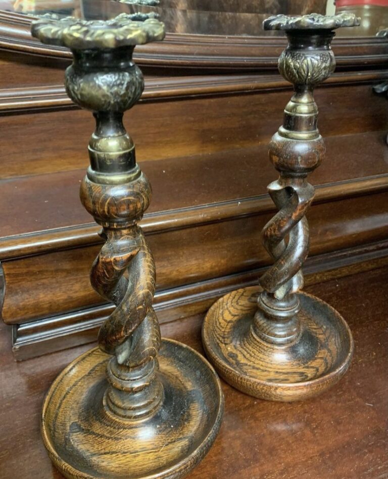 Carved candlesticks