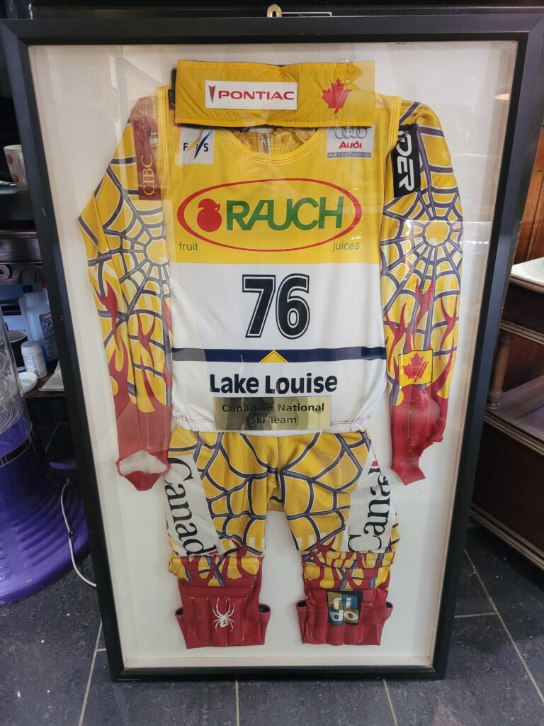 Framed Canadian National Ski Team Suit