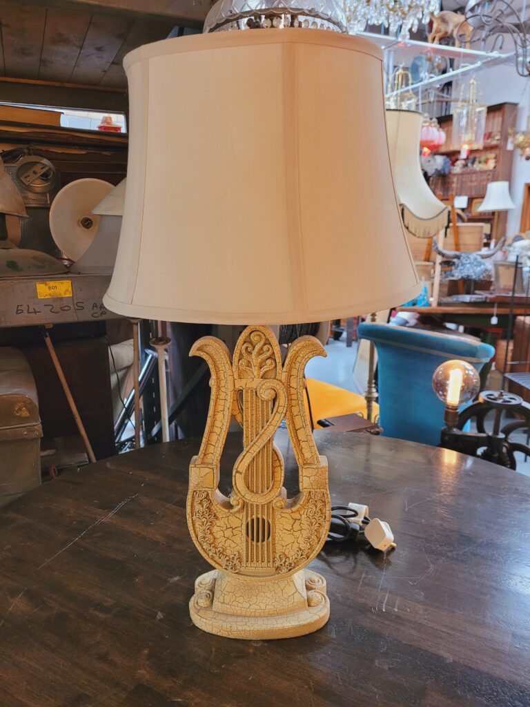Lyre Shaped Table Lamp