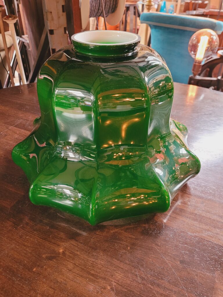 Victorian Style Green Glass Shade