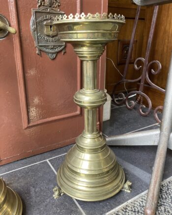 Pair Brass Altar Candlesticks