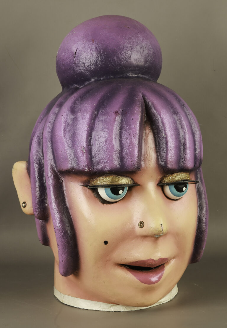 Large wearable Carnival Head [purple hair]