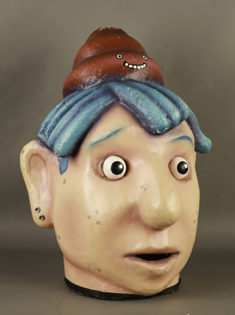 Large wearable Carnival Head [blue hair]