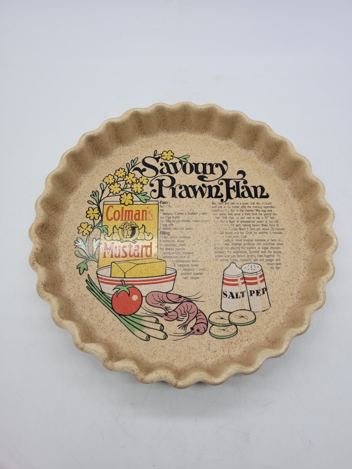 Vintage Glass Pie Plates VINTAGE CERAMICHE PARTENOPEE Glazed