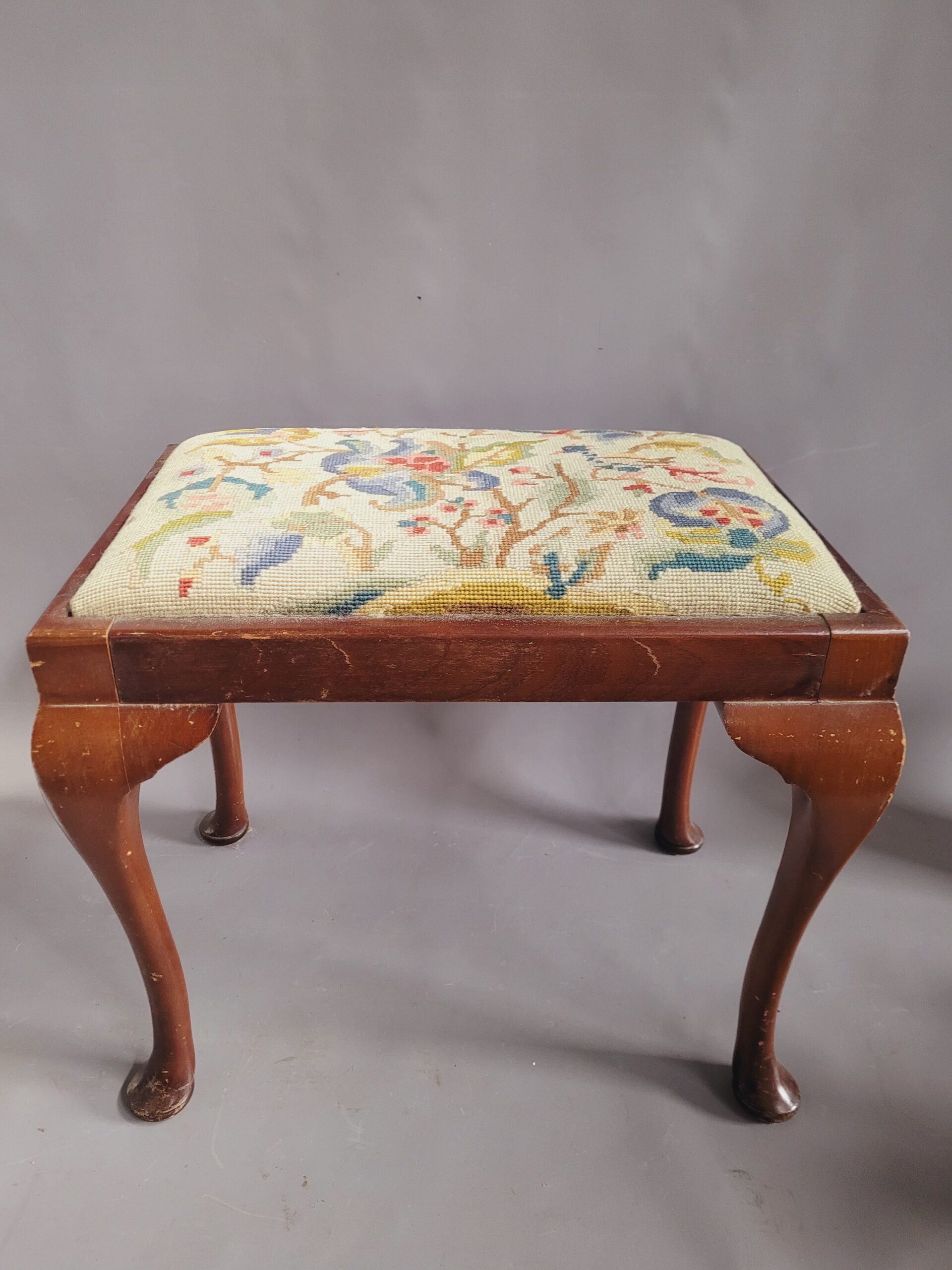 Cross-stitched Seat Stool