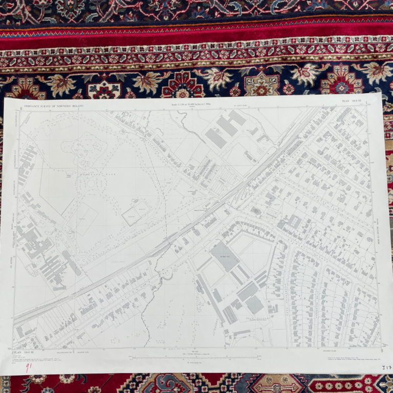 Vintage Ordnance Survey Map - Lisburn Road