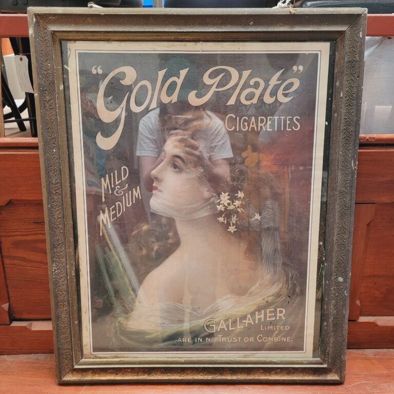 Gallaher Gold Plate Cigarettes Framed Advert