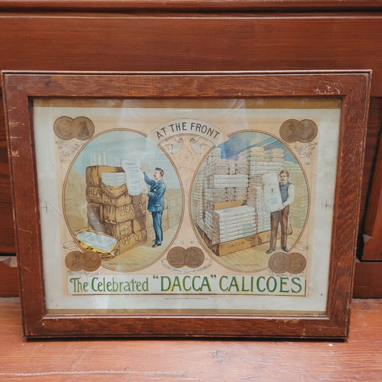 Original Framed Dacca Calicoes Showcard
