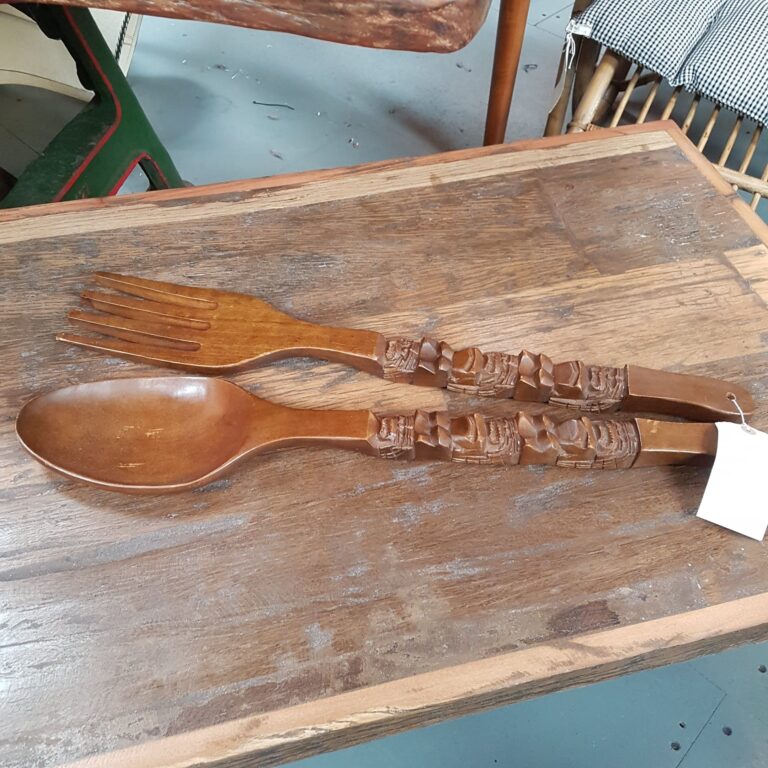 Giant Carved Fork & Spoon