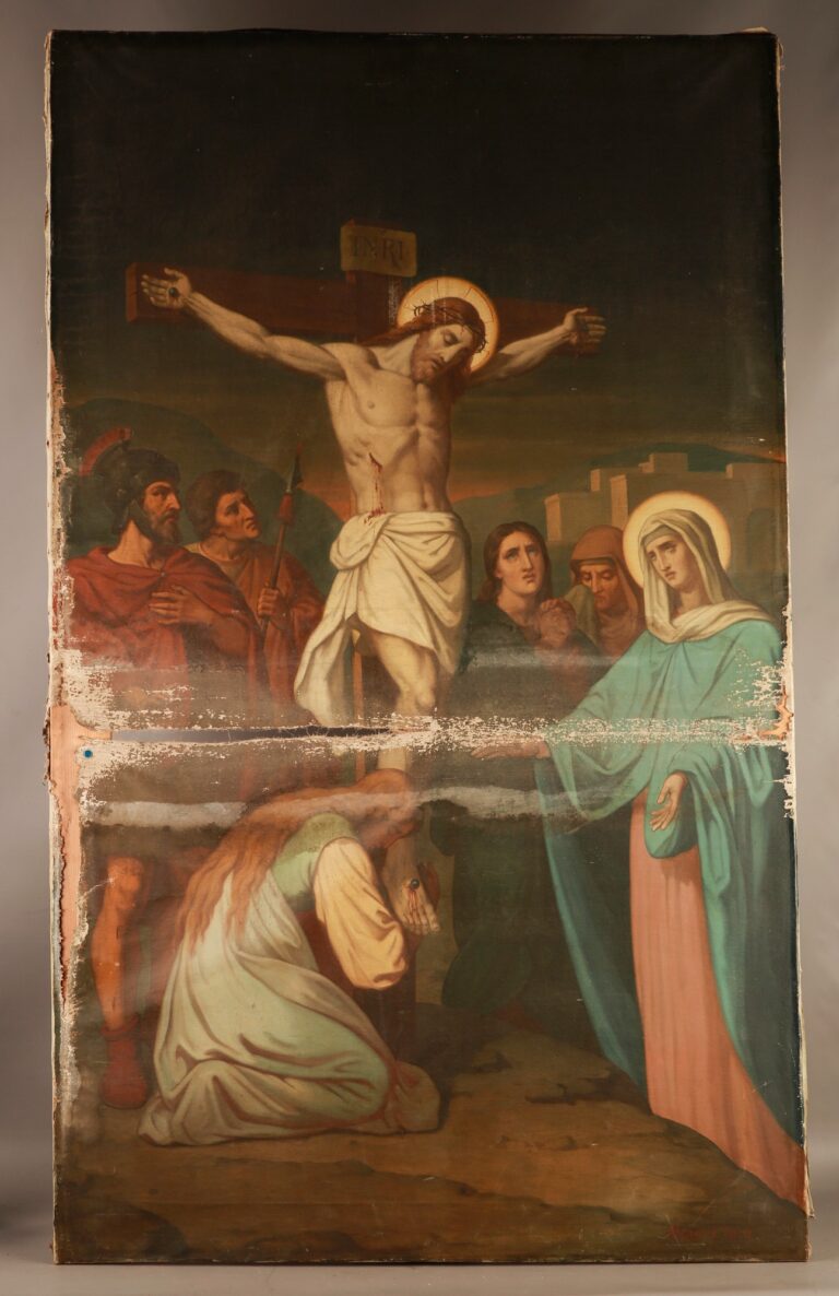 Large Painting of Crucifixion of Jesus Christ