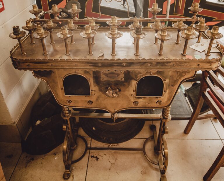 Brass Electric Votive Church Rack