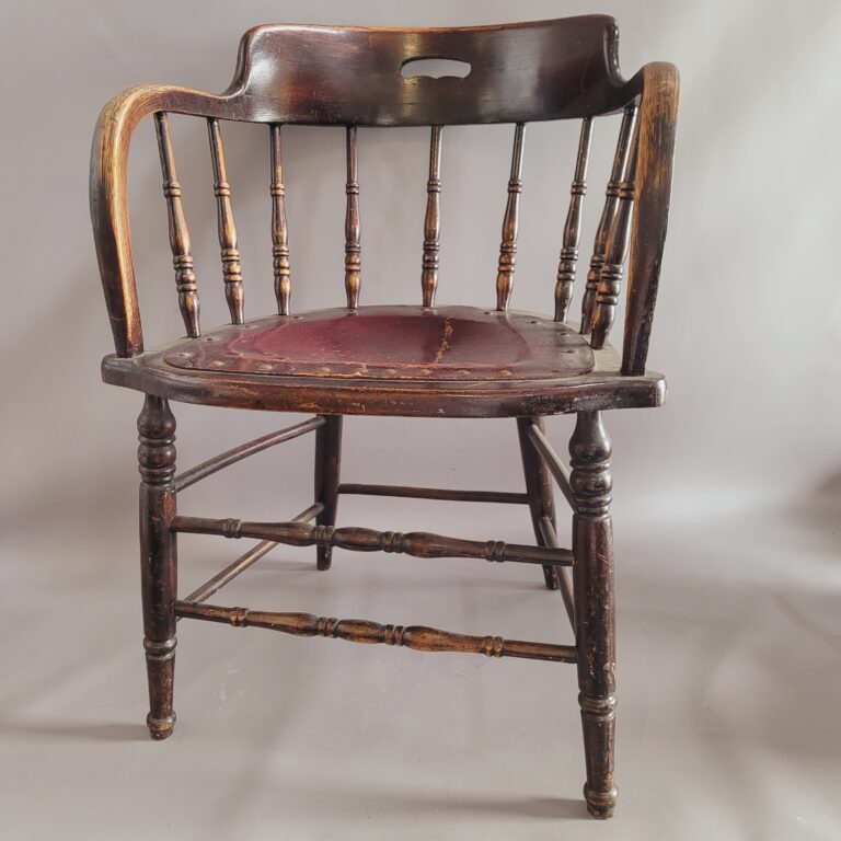 Rustic Oak Captain's Chair