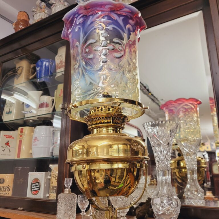 Victorian Brass Standard Oil Lamp
