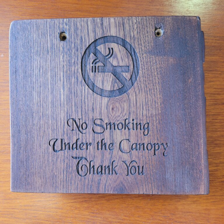 No Smoking Under the Canopy Sign [w622]