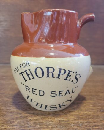 Thorpe’s Red Seal Whisky Stoneware Jug [w626]