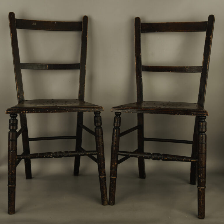 Pair of Chairs with Punchwork Seats