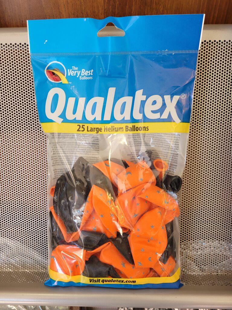 Qualatex Halloween Helium Balloons - Moon & Stars (25 Pack)