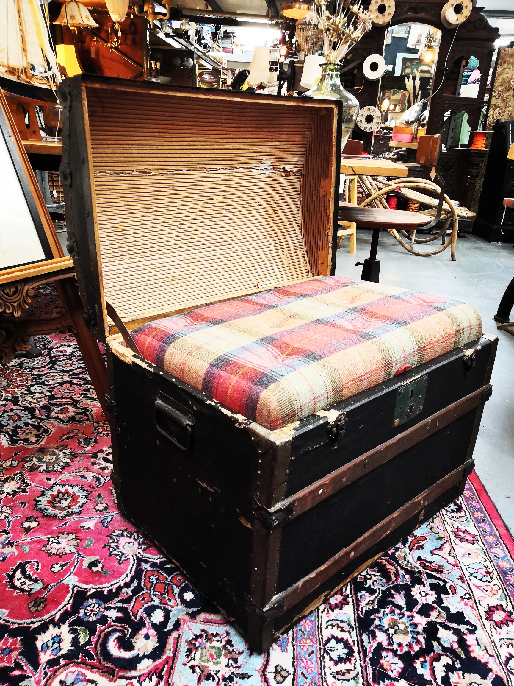 Vintage Trunk with hidden Seat