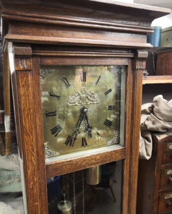 Oak Edwardian Longcase Clock
