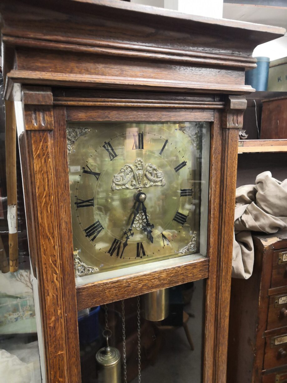 Oak Edwardian Longcase Clock