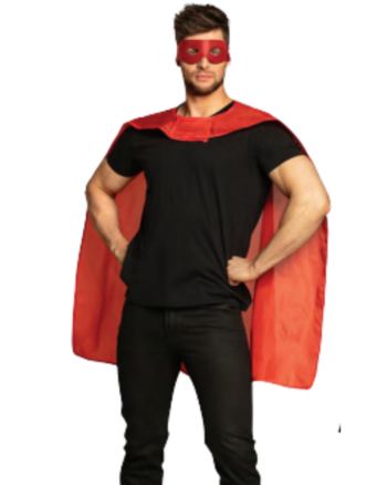 Red Hero Set (Eye Mask and Cape 90cm)