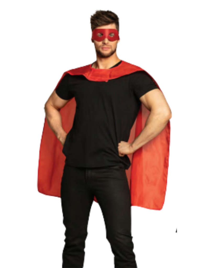 Red Hero Set (Eye Mask and Cape 90cm)