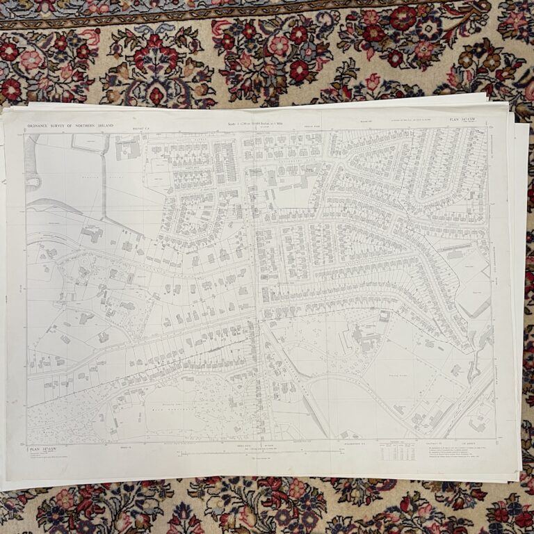 Vintage Ordnance Survey Map of Saintfield Road / Ormeau Road