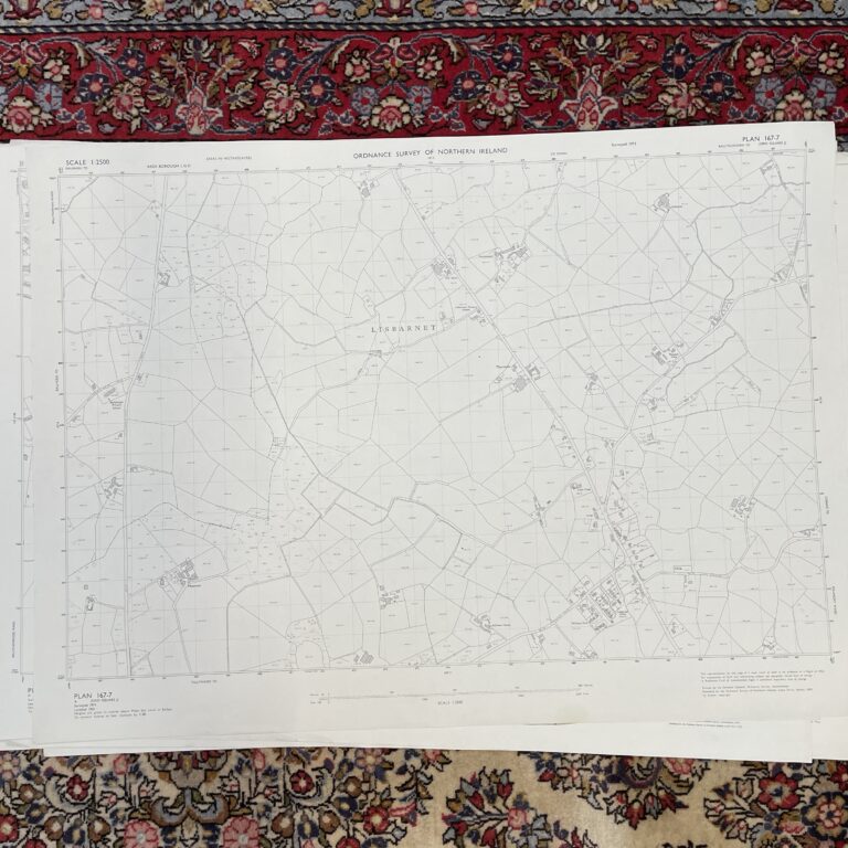Vintage Ordnance Survey Map of Lisbarnet