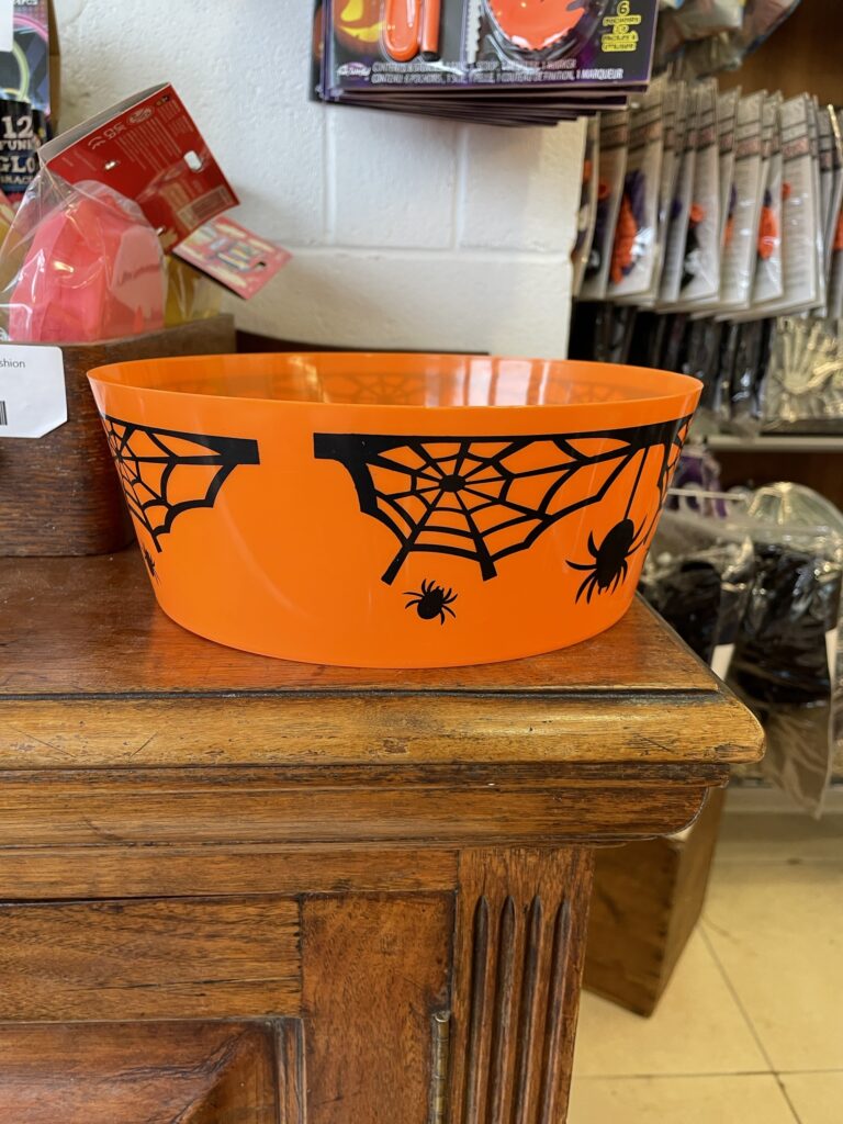 Halloween Plastic Party Bowl (Orange)