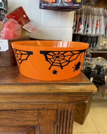 Halloween Plastic Party Bowl (Orange)
