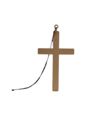 Gold Monk/Nun Cross on a Rope