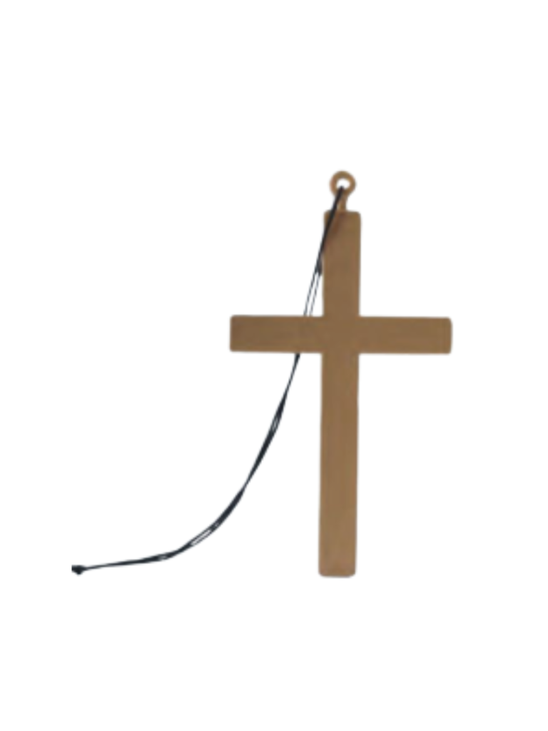 Gold Monk/Nun Cross on a Rope