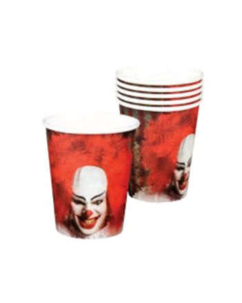 Horror Clown Paper Cups (6 Pack)