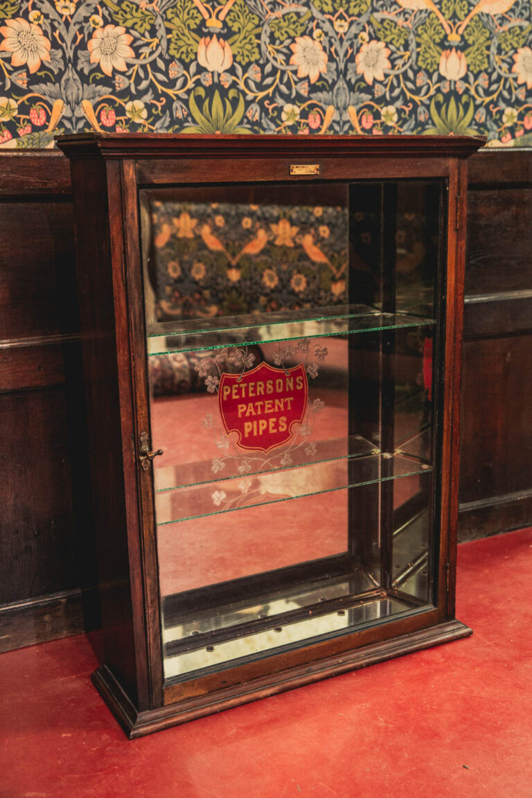 Victorian Petersons Pipes Display Cabinet