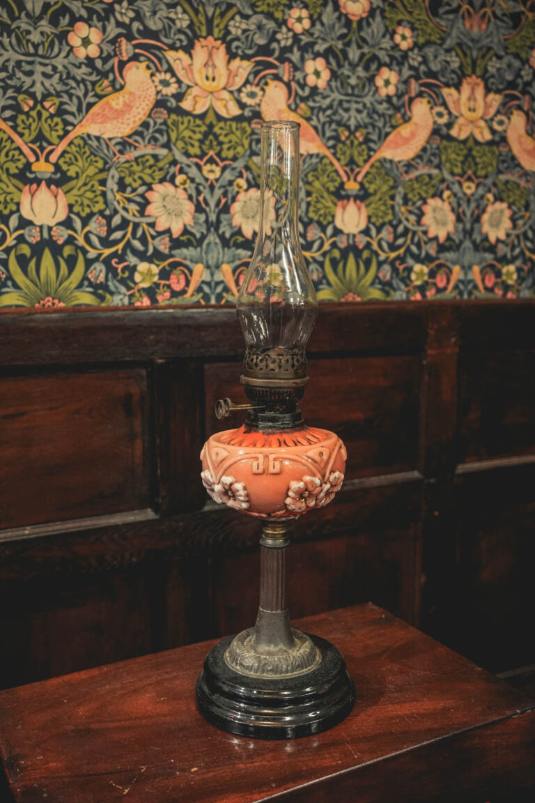 GC016 Brass and Glass Oil Lamp