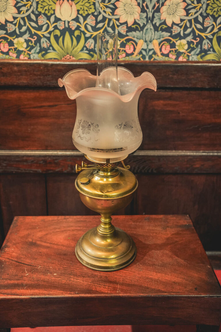 GC012 Brass and Glass Oil Lamp