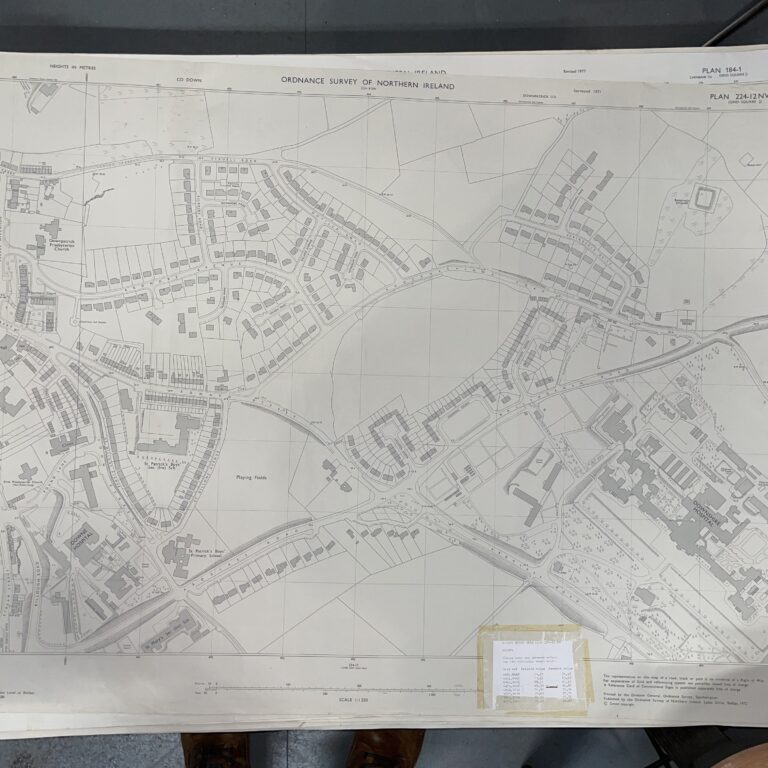 Vintage Ordnance Survey Map of Downpatrick (Downshire Hospital)