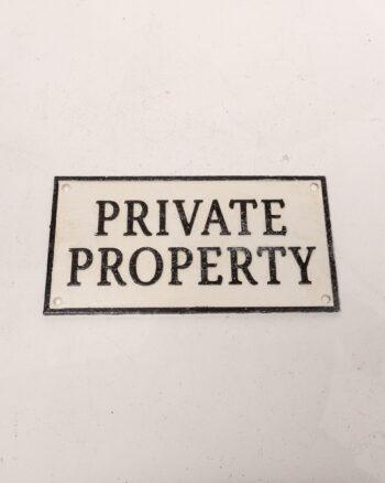 Private Property Cast Iron Sign