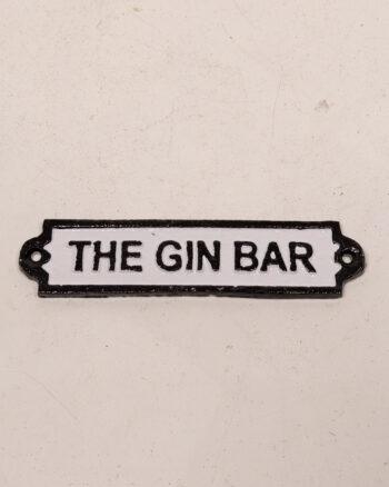 The Gin Bar Cast Iron Sign