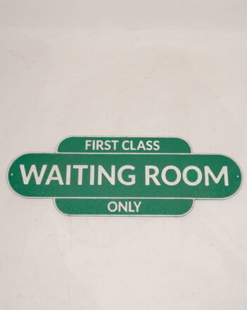 Waiting Room Cast Iron Sign