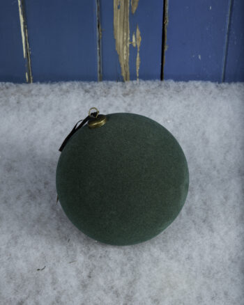 Large Flocked Bauble – Green